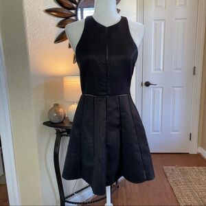 Parker Skater Dress Black and Metallic Gold S